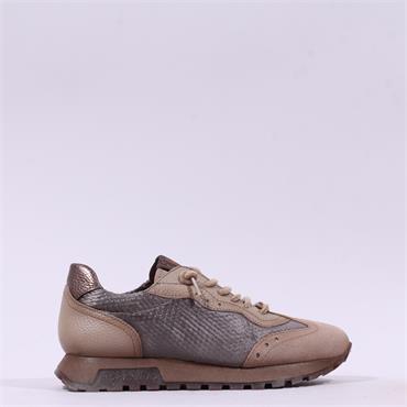 Hispanitas Oregan Bungee Lace Trainer - Taupe Combi